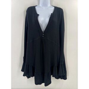 Free People Black Tunic Top